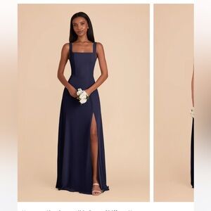 Birdy Grey Alex Convertible Bridesmaid Dress Chiffon Navy NWT